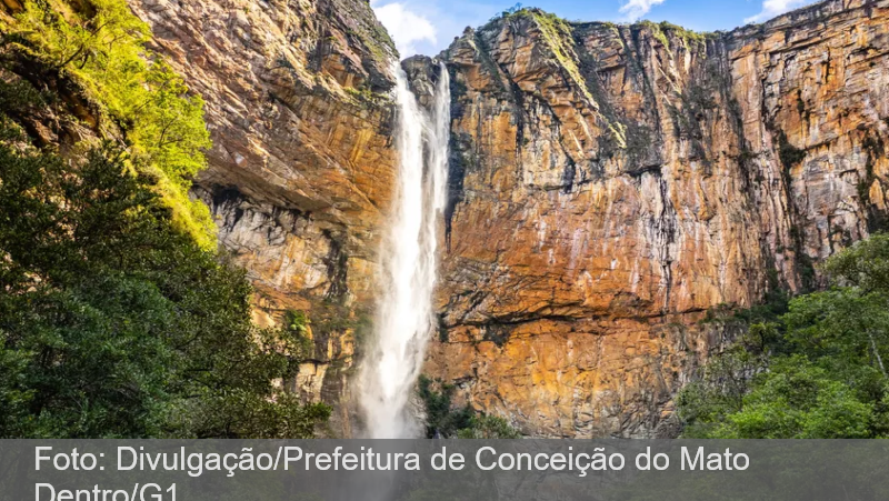 Rachadura interdita a maior cachoeira de Minas Gerais