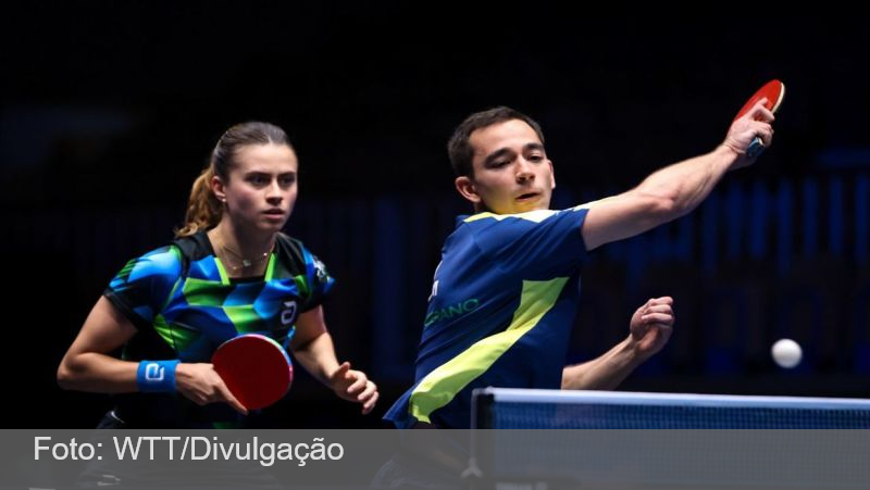Hugo Calderano e Bruna Takahashi vão à final de torneio na Eslovênia
