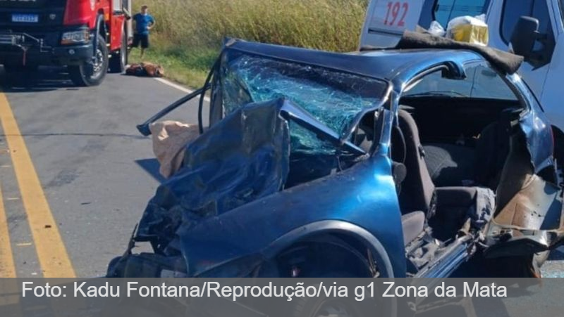 JF: Batida entre dois carros deixa um morto e quatro feridos na BR-267