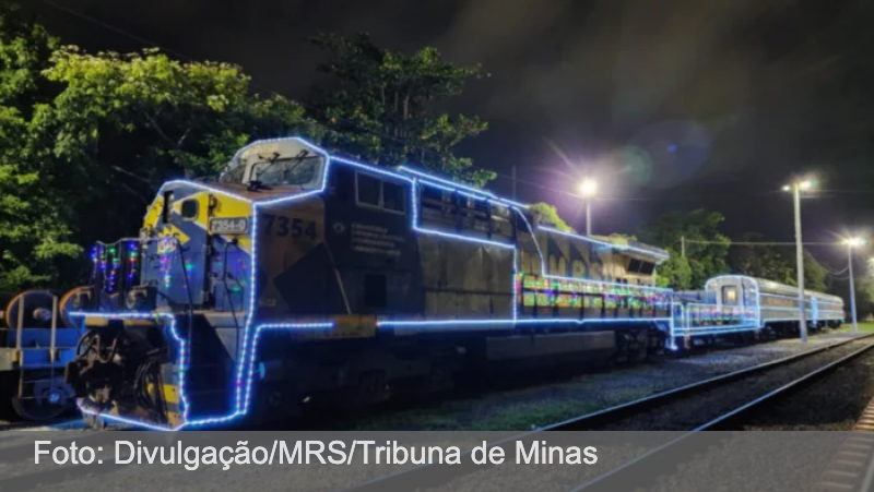 Veja quando o Trem de Natal da MRS passa por Juiz de Fora e cidades vizinhas