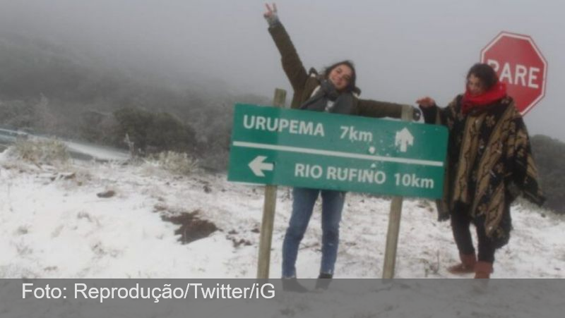 Santa Catarina registra primeira neve de 2022 em Urupema