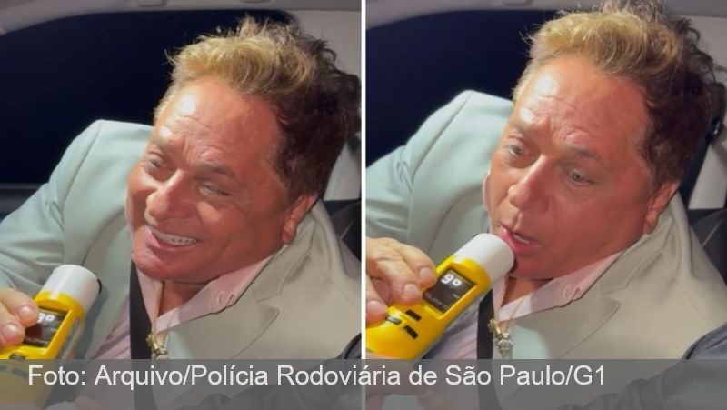 Cantor Leonardo canta para policial ao zerar teste do bafômetro; vídeo