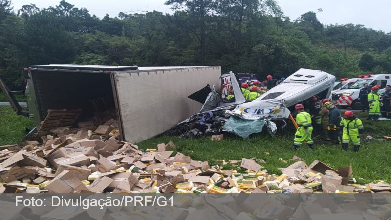 Tentativa de assalto a caminhão termina com seis mortos na BR-116, na Grande Curitiba