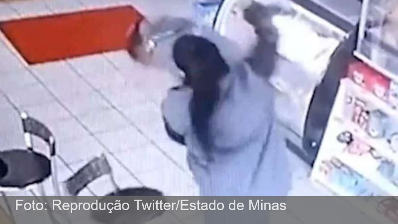 Vídeo: mulher bate em homem após sofrer assédio em posto de gasolina