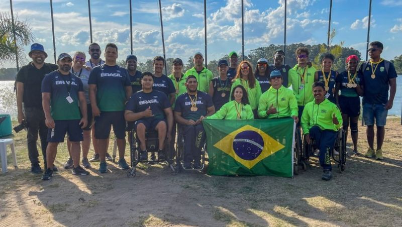 Brasil conquista 11 ouros e lidera competições internacionais de canoagem paralímpica no Uruguai