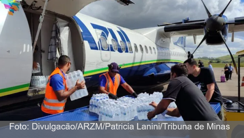 Quase uma tonelada de doações parte do Aeroporto Regional da Zona da Mata para o Rio Grande do Sul