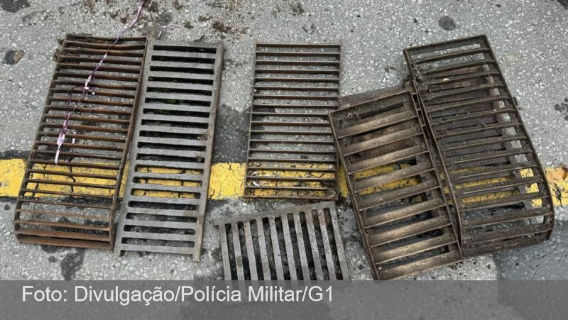 Grupo é preso por furto e receptação de tampas de bueiro em Santos Dumont