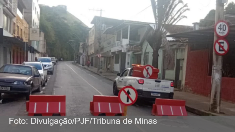 Mais uma rua em Juiz de Fora é interditada por avanço de trincas na via