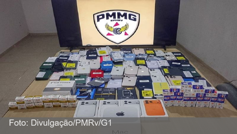 Motorista é preso com caixas do princípio ativo do Mounjaro e mais de 230 celulares na MGC-393 em Além Paraíba