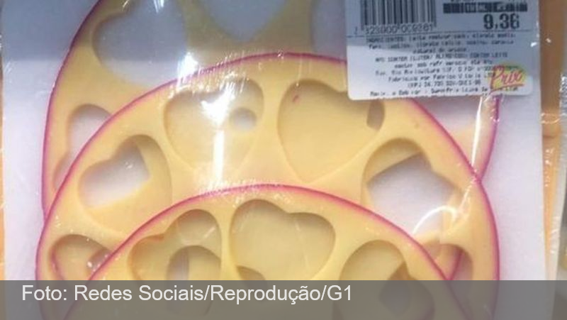 Mercado no Rio vende três fatias de queijo com furos de corações a quase R$ 10 e gera revolta na internet
