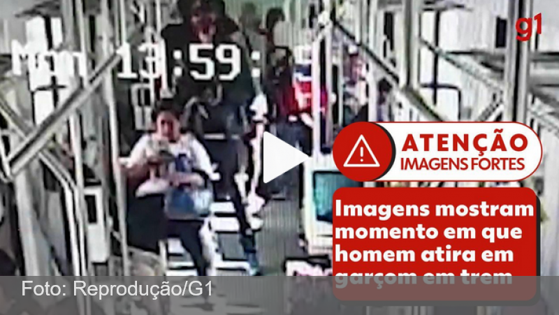Vídeo mostra momento em que garçom é executado dentro de vagão de trem no Rio