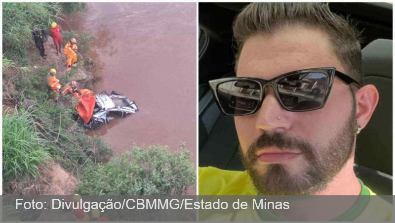 MG: Corpo de padeiro é encontrado preso às ferragens de carro submerso em rio