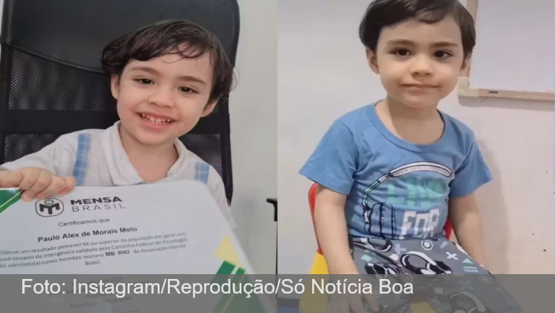 Menino brasileiro de 2 anos entra para a Mensa, sociedade dos superdotados; QI 132