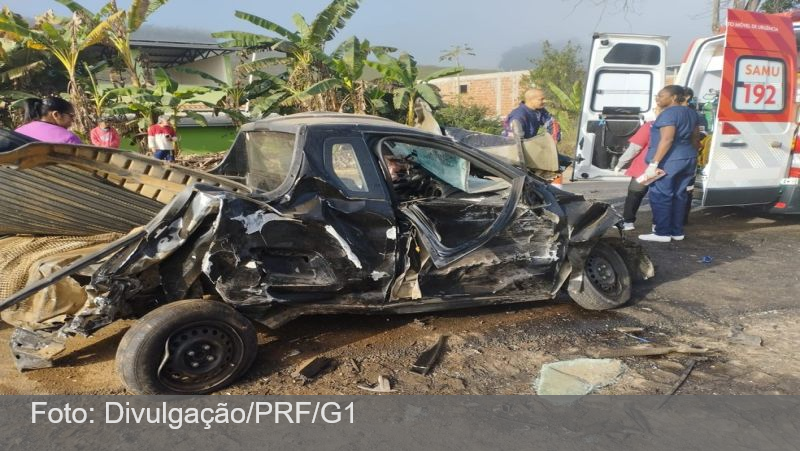 Motorista morre a caminho do trabalho em acidente entre quatro veículos na BR-267 em Maripá de Minas