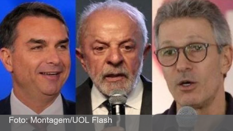 Atlas/Bloomberg: Lula lidera no 1º turno e empata com Flávio e Zema no 2º