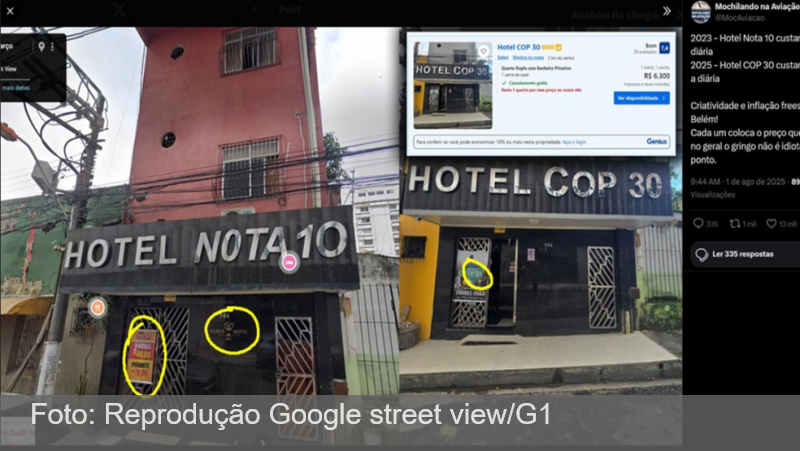 Ex-motel em Belém que cobrava R$ 70 viraliza por preços altos para a COP30: ‘diárias de R$ 5,6 mil a até R$ 7 mil’