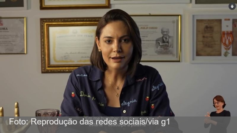 Michelle Bolsonaro posta vídeo e diz ter sido maltratada e humilhada por Flávio: ‘Entendi que não queria meu apoio’