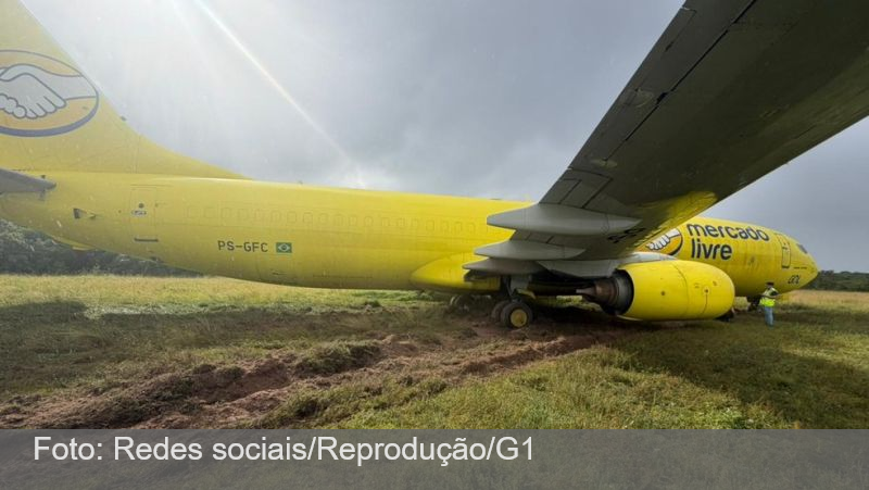 Avião cargueiro da Gol sai da pista após pouso em Salvador
