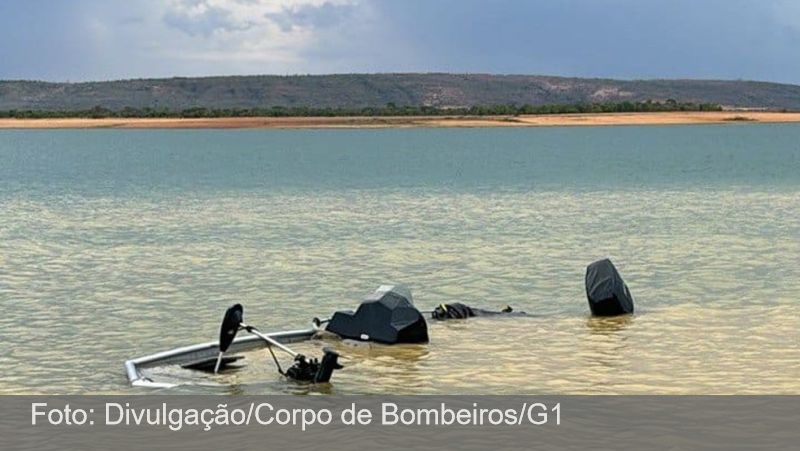 Lancha afunda e família de turistas nada 1,5 km até ilha para se salvar na Represa de Três Marias, em MG