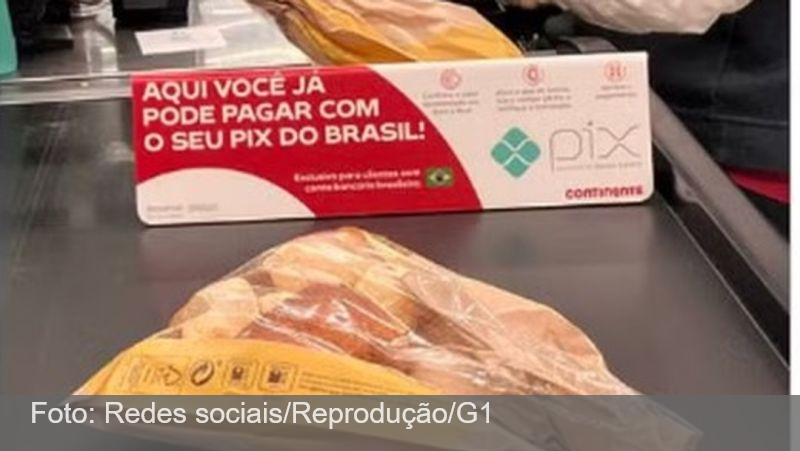 ‘Você pode pagar com o seu PIX do Brasil’: foto de placa em supermercado de Portugal viraliza; entenda