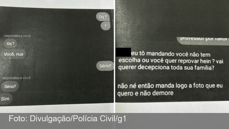Professor do Paraná é investigado por pedir fotos de adolescente nua: ‘Você não tem escolha, ou você quer reprovar?’