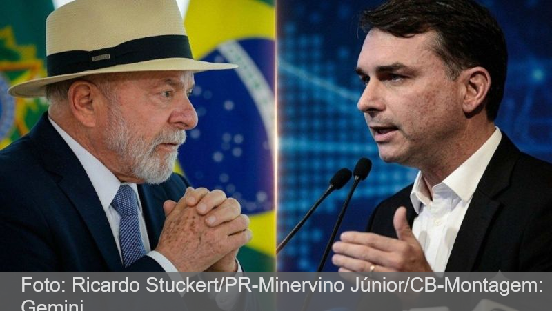 Lula e Flávio Bolsonaro empatam com 41% no 2º turno, indica Quaest