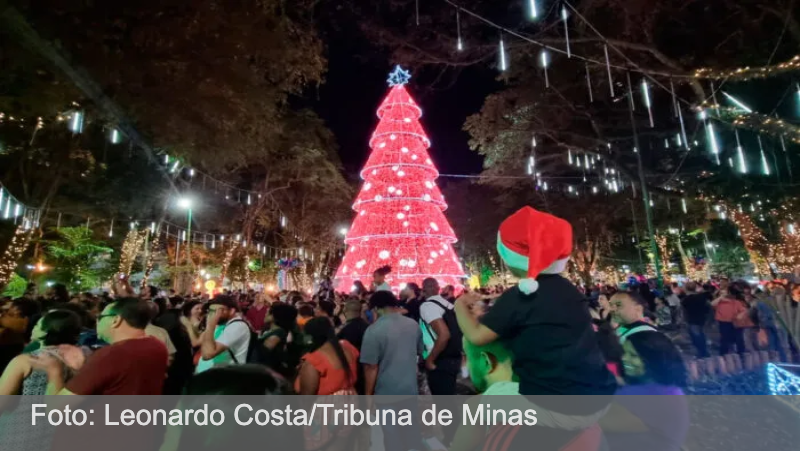VÍDEO: Luzes de Natal são inauguradas em Juiz de Fora