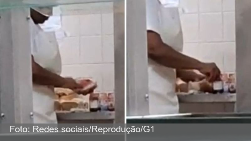 VÍDEO: Funcionária de hospital em SP é demitida após ser flagrada passando geleia no pão com os dedos