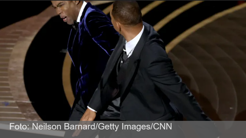 Will Smith dá tapa no rosto de Chris Rock após piada na premiação do Oscar 2022