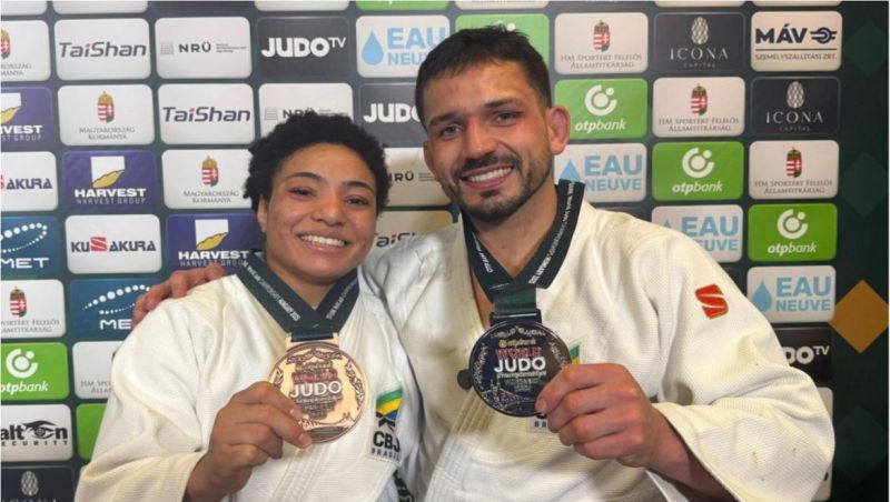 Brasil fatura prata e bronze no 3º dia do Mundial de Judô na Hungria