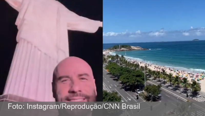 John Travolta, ator de Grease, comemora aniversário no Brasil e compartilha vídeos da viagem