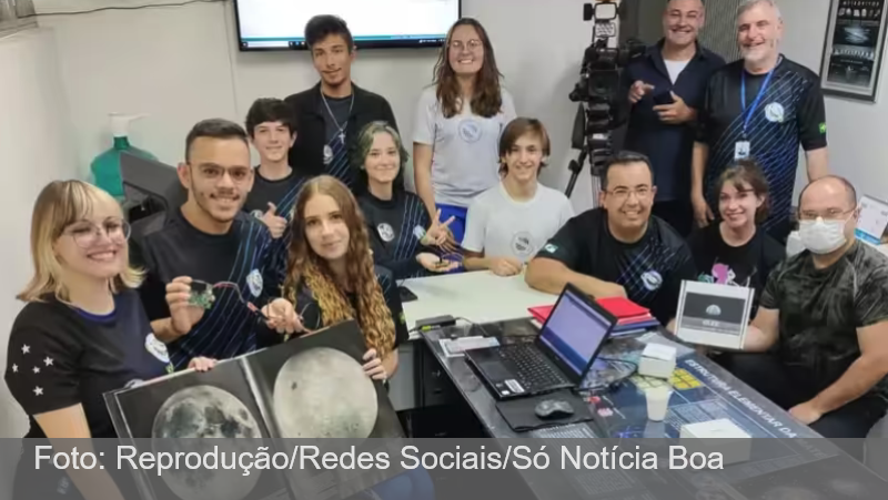 Alunos brasileiros de escola pública participam da missão da NASA para a Lua