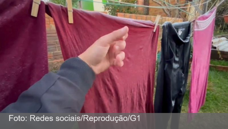 VÍDEOS: roupas ficam congeladas e cubos de gelo saem de mangueira no dia mais frio do ano no RS