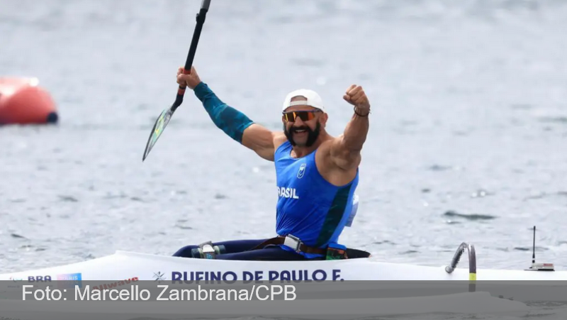 Fernando Rufino conquista o ouro na canoagem em prova com dobradinha brasileira